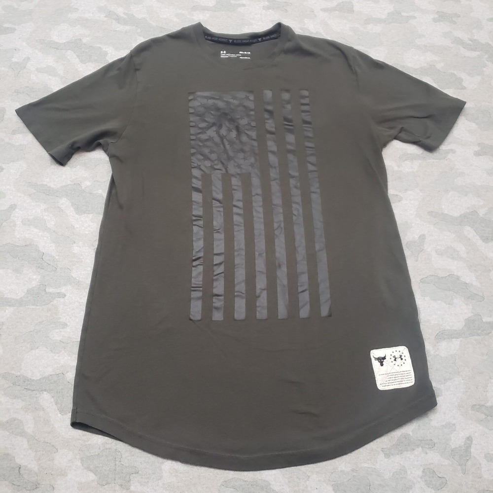 Under Armour Shirt Men's Medium Gray Short Sleeve Heatgear Loose Fit